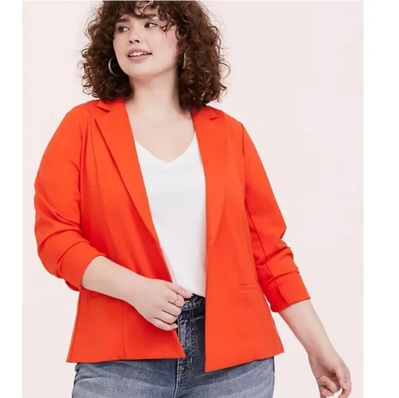 torrid Jackets Coats Torrid Orange Premium Ponte Blazer Size